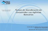 Tempo de Atendimento do Consumidor nas Agências Bancárias Comissão de Defesa do Consumidor Câmara dos Deputados Brasília-DF, 09 de agosto de 2011.