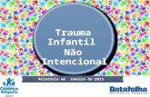 Trauma Infantil Não Intencional POPULAÇÃO BRASILEIRA Relatório em Janeiro de 2013.