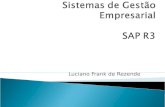 Luciano Frank de Rezende. Cenário Mundial Sistemas de Informação Sistemas de Gestão Empresarial Fornecedores de ERP SAP R3 SAP Netweaver Profissionais.