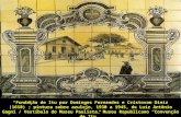 “Fundação de Itu por Domingos Fernandes e Cristovam Diniz (1610)”; pintura sobre azulejo, 1930 a 1945, de Luiz Antônio Gagni / Vestíbulo do Museu Paulista,
