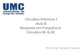 Circuitos Elétricos I Aula 8 Resposta em Frequência Circuitos RL & RC Prof. Eng° Geraldo Canuto.