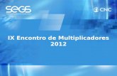 IX Encontro de Multiplicadores 2012. Slide No. 2 • • Palavra do Diretor Pedro Nadaf.