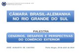 CÂMARA BRASIL-ALEMANHA NO RIO GRANDE DO SUL CENÁRIOS, DESAFIOS E PERSPECTIVAS DO COMÉRCIO EXTERIOR JOSÉ AUGUSTO DE CASTRO Porto Alegre, 29 de abril de.