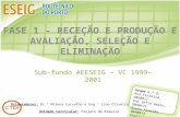 Sub-fundo AEESEIG – VC 1999-2001 Grupo n.º 2: Ana Ferreira, 9090011 Ana Sofia Amaro, 9090479 Bruna Almeida, 9090013 Patrícia Soares, 9090030 FASE 1 - RECEÇÃO.