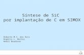 Síntese de SiC por implantação de C em SIMOX Roberto M.S. dos Reis Rogério L. Maltez Henri Boudinov.
