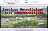 Serviços Metrológicos para Nanotecnologias Oleksii Kuznetsov Divisão de Metrologia de Materiais (DIMCI/DIMAT) Inmetro, Duque de Caxias, Rio de Janeiro.