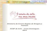 Diretoria de Ensino Região de Bragan ç a Paulista PCNP de Arte – Ivone Domingues 2013.