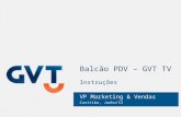 Balcão PDV – GVT TV Instruções VP Marketing & Vendas Curitiba, Junho/12.