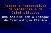 Razões e Perspectivas da Violência e da Criminalidade: Uma Análise sob o Enfoque da Criminologia Clínica.