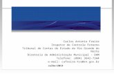 Julho/2013 Carlos Antonio Freire Inspetor de Controle Externo Tribunal de Contas do Estado do Rio Grande do Norte Diretoria de Administração Municipal.