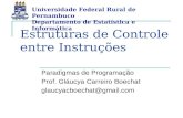 Estruturas de Controle entre Instruções Paradigmas de Programação Prof. Gláucya Carreiro Boechat glaucyacboechat@gmail.com Universidade Federal Rural de.