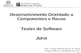 Desenvolvimento Orientado a Componentes e Reuso Testes de Software JUnit Prof. Thiago Affonso de M. N. Viana thiago_affonso_viana@yahoo.com.br.