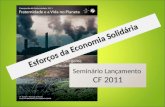 Seminário Lançamento CF 2011 Esforços da Economia Solidária Esforços da Economia Solidária.
