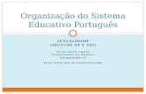 ACTUALIDADE (SÉCULOS XX E XXI) NUNO SILVA FRAGA Universidade da Madeira nfraga@uma.pt  Organização do Sistema Educativo.