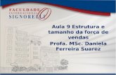 Aula 9 Estrutura e tamanho da força de vendas Profa. MSc. Daniela Ferreira Suarez.