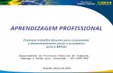 Departamento de Políticas Públicas de Trabalho, Emprego e Renda para Juventude – DPJ/SPPE/MTE Brasília, Março de 2014 APRENDIZAGEM PROFISSIONAL Promove.