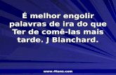 Pr. Marcelo Augusto de Carvalho 1 É melhor engolir palavras de ira do que Ter de comê-las mais tarde. J Blanchard. .