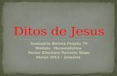 Seminário Batista Projeto 70 Módulo: Hermenêutica Pastor Elenilson Ferreira Bispo Março 2012 – Januária.