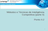 Métodos e Técnicas de Inteligência Competitiva (parte II) Ponto II.2 1.
