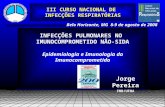 INFECÇÕES PULMONARES NO IMUNOCOMPROMETIDO NÃO-SIDA Epidemiologia e Imunologia do Imunocomprometido Belo Horizonte, MG 8-9 de agosto de 2008 Jorge Pereira.