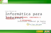 Curso Técnico em Informática para Internet Instituto Federal de Santa Catarina Aula 3 – TIPOS DE DADOS, CONSTANTES E VARIÁVEIS E OPERADORES.