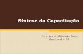Síntese da Capacitação Foranias do Ribeirão Preto Brodowski– SP.