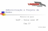 Administração e Projeto de Redes Material de apoio VoIP – Voice over IP Cap.17 25/01/2010.