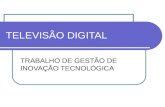 TELEVISÃO DIGITAL TRABALHO DE GESTÃO DE INOVAÇÃO TECNOLÓGICA.