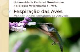 Respiração das Aves Monitor: André Fernandes de Azevedo Universidade Federal Fluminense Fisiologia Veterinária I - MFL.