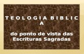 DEFINIÇÃO – TEOLOGIA BIBLICA A etimologia da palavra Teos – (Deus) - logia – (estudo) Assim: a teologia é um estudo de Deus, das doutrinas relacionadas.