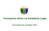 Transporte Aéreo na Amazônia Legal Secretaria de Aviação Civil.