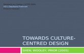 TOWARDS CULTURE- CENTRED DESIGN SHEN; WOOLEY; PRIOR [2005] Mestrado em Design | UFPR 2009 HCI | Stephania Padovani Rosana Vasques.