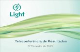 Teleconferência de Resultados 3º Trimestre de 2013.