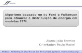 Aluno: João Ferreira Orientador: Paulo Maciel Algoritmo baseado no de Ford e Fulkerson para otimizar a distribuição de energia em modelos EFM.