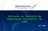Título da apresentação Maio 2009 Evolução do Ambiente de Negociação Eletrônica da BVMF.