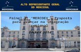 Painel X: “MERCOEX – Proposta para avançar na integração regional” ENAEX 2014 ALTO REPRESENTANTE GERAL DO MERCOSUL 8 de Agosto de 2014.