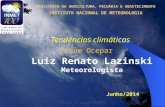 Tendências climáticas Junho/2014 Luiz Renato Lazinski Meteorologista MINISTÉRIO DA AGRICULTURA, PECUÁRIA E ABASTECIMENTO INSTITUTO NACIONAL DE METEOROLOGIA.