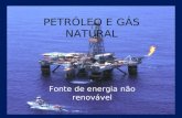 PETRÓLEO E GÁS NATURAL Fonte de energia não renovável.