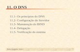 Redes Integradas - Parte I 403 11. O DNS 11.1- Os princípios do DNS 11.2- Configuração do Servidor 11.3- Manutenção do BIND 11.4- Delegação 11.5- Verificação.