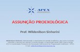 ASSUNÇÃO PROEXOLÓGICA Prof. Wildenilson Sinhorini Wildenilson Sinhorini, Administrador e especialista em Gestão Acadêmica, atua como Consultor. Voluntário.