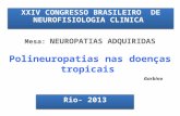 Garbino Mesa: NEUROPATIAS ADQUIRIDAS Polineuropatias nas doenças tropicais Rio- 2013 XXIV Congresso Brasileiro de Neurofisiologia Clínica e XXXIV Reunião.