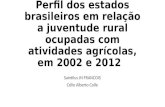 Perfil dos estados brasileiros em relação a juventude rural ocupadas com atividades agrícolas, em 2002 e 2012 Saintilus JN FRANCOIS Célio Alberto Colle.