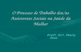 O Processo de Trabalho dos/as Assistentes Sociais na Saúde da Mulher Profª. Drª. Marly Dias Profª. Drª. Marly Dias.