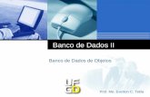 Company LOGO Banco de Dados II Banco de Dados de Objetos Prof. Me. Everton C. Tetila.