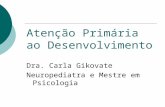 Atenção Primária ao Desenvolvimento Dra. Carla Gikovate Neuropediatra e Mestre em Psicologia.