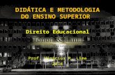 DIDÁTICA E METODOLOGIA DO ENSINO SUPERIOR Direito Educacional Prof. Vinicius R. Lima 2014.