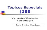 Tópicos Especiais J2EE Prof. Cristina Valadares Curso de Ciência da Computação.