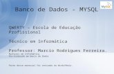 QWERTY – Escola de Educação Profissional Técnico em Informática Professor: Marcio Rodrigues Ferreira. Bacharel em Informática Pós-Graduado em Banco de.