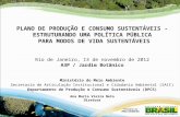 PLANO DE PRODUÇÃO E CONSUMO SUSTENTÁVEIS - ESTRUTURANDO UMA POLÍTICA PÚBLICA PARA MODOS DE VIDA SUSTENTÁVEIS Rio de Janeiro, 13 de novembro de 2012 A3P.