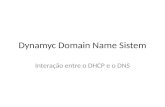 Dynamyc Domain Name Sistem Interação entre o DHCP e o DNS.